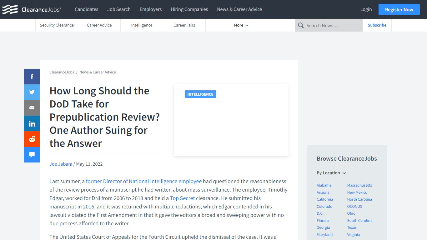 How Long Should the DoD Take for Prepublication Review? One Author ...