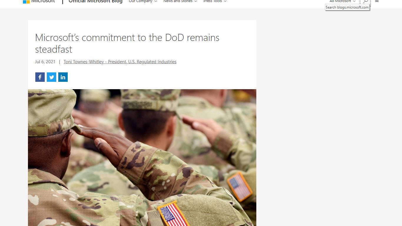 Microsoft’s commitment to the DoD remains steadfast - The Official ...